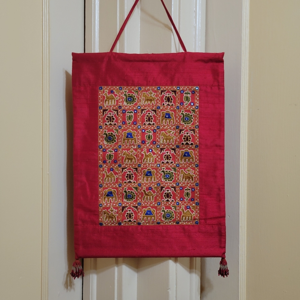 Shrujan Threads of Life Handmade Textile Embroidered Wall Hanging